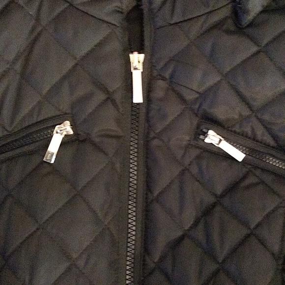 Laundry by design black quilted hooded long jacket/ coat size medium - Picture 12 of 13